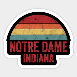 Notre Dame Indiana Vintage 70s 80s Distressed Retro Sticker